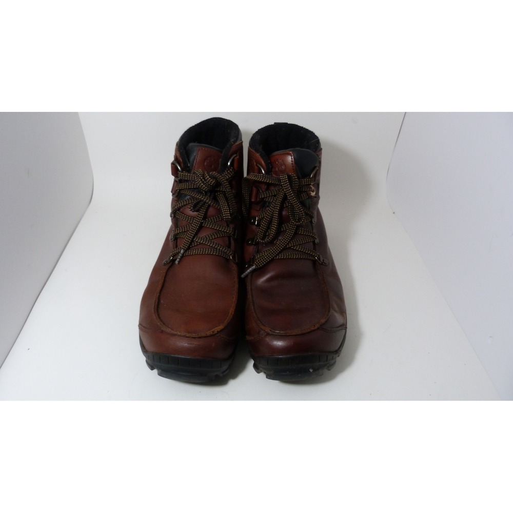 Timberland Mens Waterproof Leather Moc Toe Hiking Boots Brown 9713R Size 11